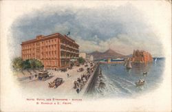 Hotel Royal des Étrangers, Naples Waterfront View Postcard