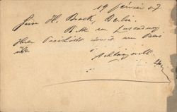 Handwritten Note to Heinrich Brack, Berlin, 1907 Postcard