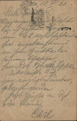Handwritten Message from Karl, Kappeln O/S 1921 Postcard