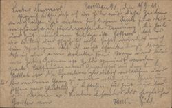 Handwritten Message from Beuthen O/S, 1921 Postcard