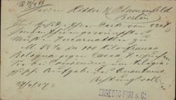 Ernesto Pini & Co. Postal Card to Berlin Postcard