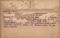 Business Inquiry to Frankenstein, Silesia from Liverpool Postcard
