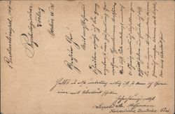 Note from Leopold Hoffmann, German Embassy Constantinople Postcard