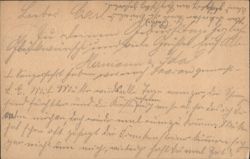 Handwritten Message to Carl Springer, Frankenstein Postcard