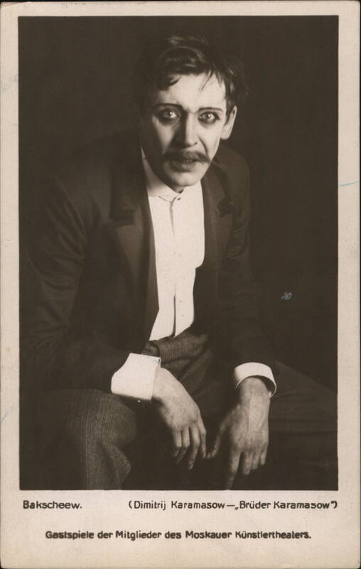 Actor Bakscheew as Dimitrij Karamasow, Moscow Art Theatre