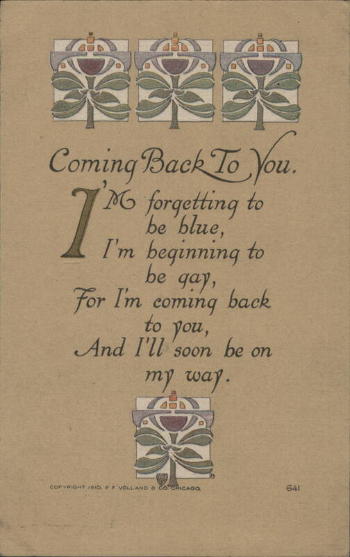Coming Back To You Poem with Art Nouveau Border Poems & Poets