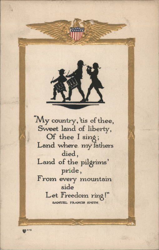 My Country 'Tis of Thee Lyrics, Spirit of '76 Silhouette