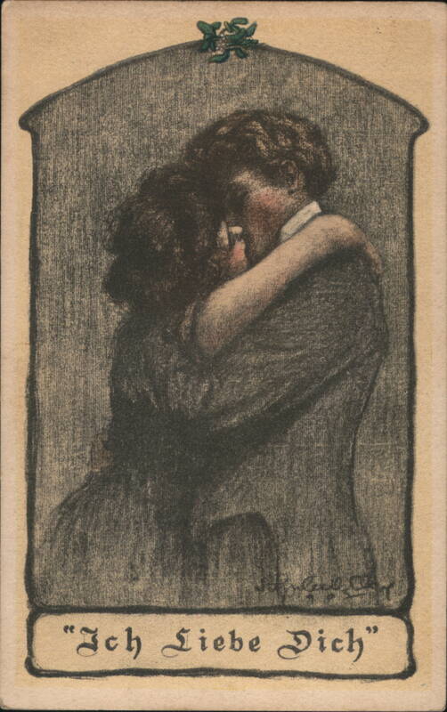 Ich Liebe Dich Couple Embracing, Artist J. Campbell Cory