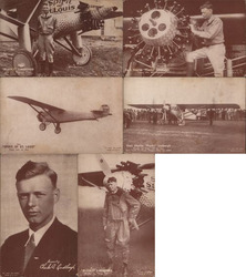 Set of 6: Charles Lindbergh and Spirit of St. Louis Arcade Card