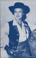 Actress Noreen Nash in Western Outfit Arcade Card
