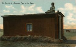 Oh, Gee this is a lonesome Place on the Claim Postcard
