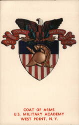 Coat of Arms, U.S. Military Academy, West Point, NY Postcard