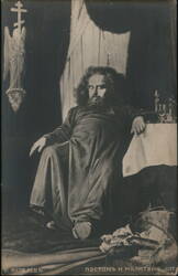 Man in Robe, 'By Fasting and Prayer' Postcard