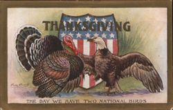 Thanksgiving, The Day We Have Two National Birds Postcard