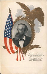Benjamin Harrison, 23rd US President Postcard