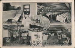 RMS Carmania, Cunard Line, 3rd Class Accommodations Postcard