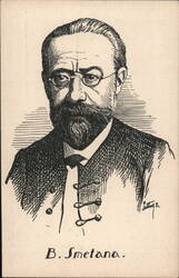 Portrait of Composer Bedřich Smetana Postcard