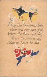 Ring the Christmas Bells Poem Postcard