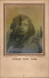 The Fisher Girl Puzzle Post Card Postcard