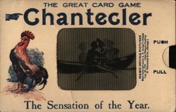 Chantecler Card Game Advertising, Magic Moving Pictures Postcard