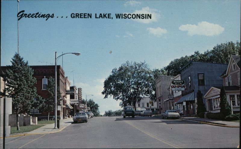Street Scene, Green Lake, WI Wisconsin Guy A. Wyman