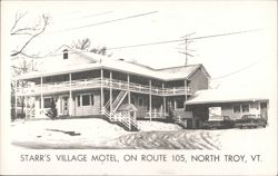 Starr's Village Motel, North Troy, VT Postcard