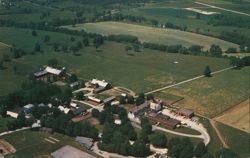 Aerial View of Fairdale Farms, Bennington VT Postcard