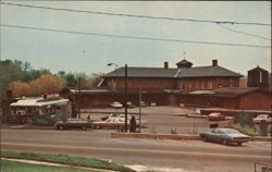 Collins Diner and Canaan Railroad Station, Canaan, CT Postcard