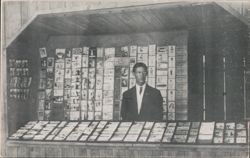 Man Selling Postcards at Booth New York, NY