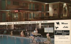 Moses Lake Travelodge Motel and Pool Postcard