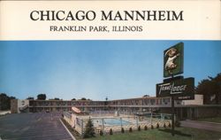 Chicago Mannheim Travelodge, Franklin Park, IL Postcard