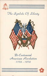 Symbols Of Liberty, American Revolution Bicentennial Patriotic Postcard