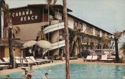 Cabana Beach Motel, Biloxi, MS Postcard