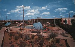 Flamingo Hi-Way Hotel Swimming Pool Postcard