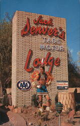 Jack Denver's Taos Motor Lodge Sign Postcard