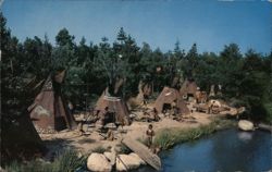 Disneyland Frontierland Peaceful Indian Village Postcard