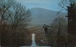 Ski Jumper Mid-Air, Bear Mountain State Park Postcard