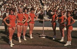 Auburn University Majorettes with War Eagle IV Mascot Postcard