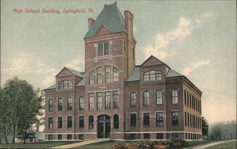 High School Building, Springfield, VT Vermont