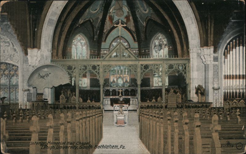 Interior, Memorial Hall Chapel, Lehigh University South Bethlehem Pennsylvania