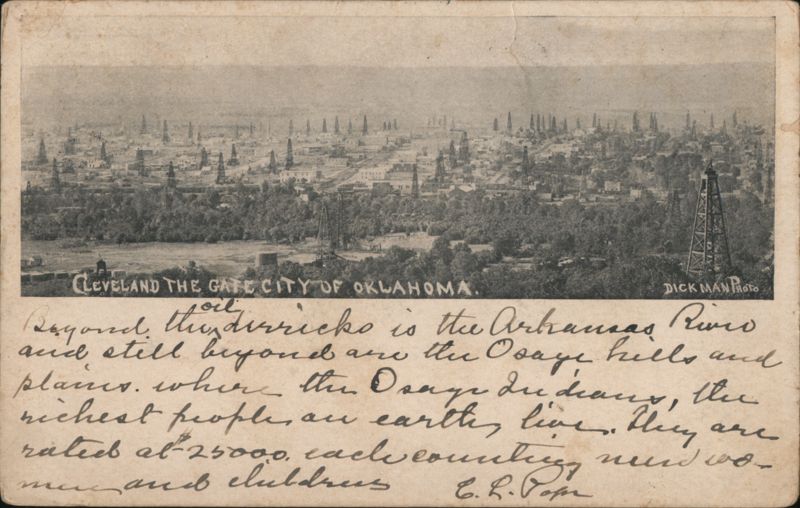 Cleveland, OK - The Gate City of Oklahoma, Oil Derricks