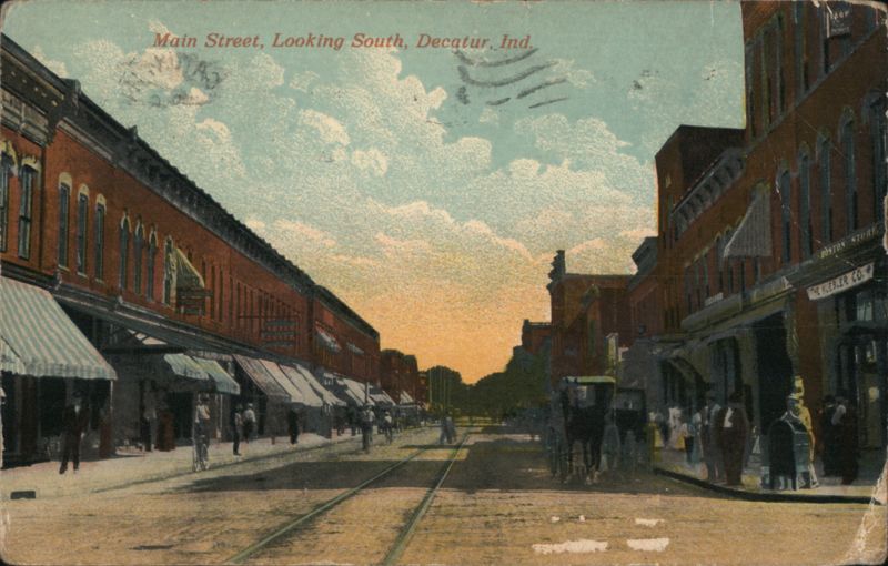 Main Street, Looking South, Decatur, IN Indiana