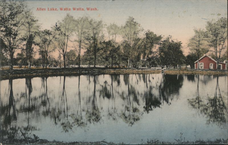 Ailes Lake Reflection, Walla Walla, WA Washington