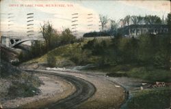 Drive in Lake Park, Milwaukee, WI Postcard
