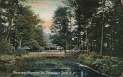 Scene near Adirondack Inn, Sacandaga Park, NY Postcard