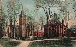 St. Peter's Church and City Hall, Rome, NY Postcard