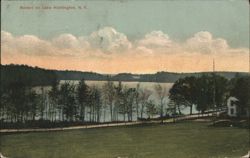 Sunset on Lake Huntington, NY Postcard