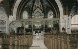 Interior, Memorial Hall Chapel, Lehigh University Postcard