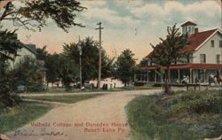 Valhalla Cottage and Duneden House, Beach Lake, PA Postcard