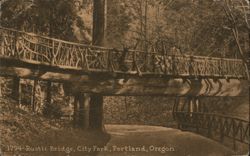 Rustic Bridge, City Park, Portland, OR Postcard